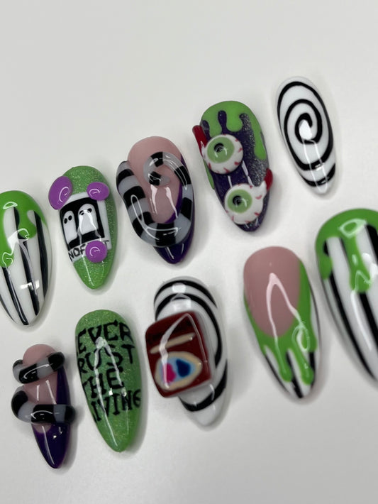 Beetle Juice Nails