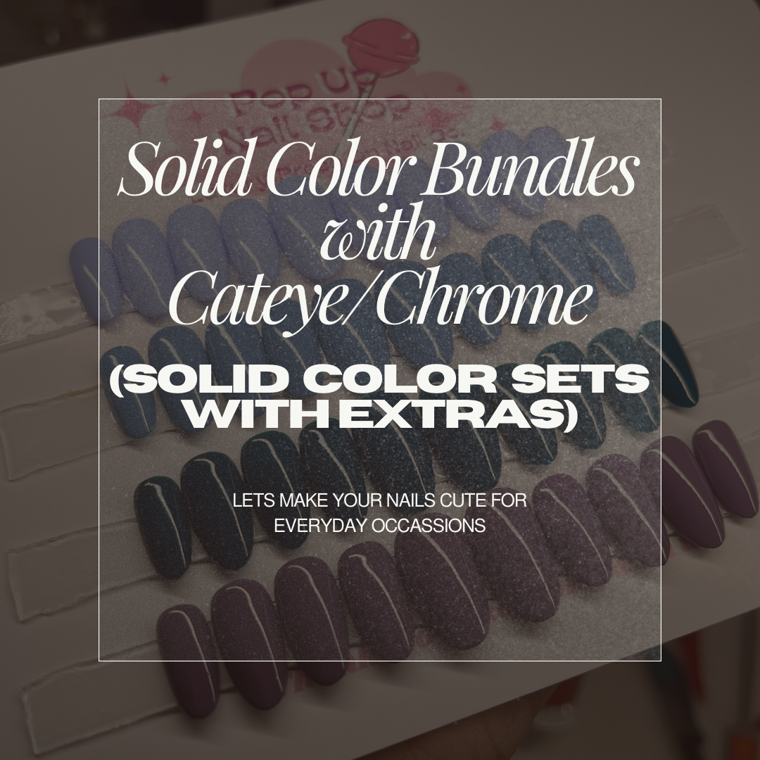 Solid Color Chrome/Cateye Single Set/ Bundles