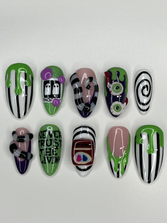 Beetle Juice Nails