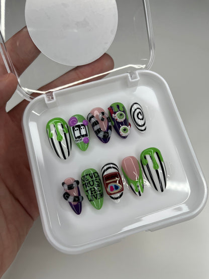 Beetle Juice Nails