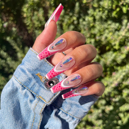 Pretty in Pink Barbie Press on Nails