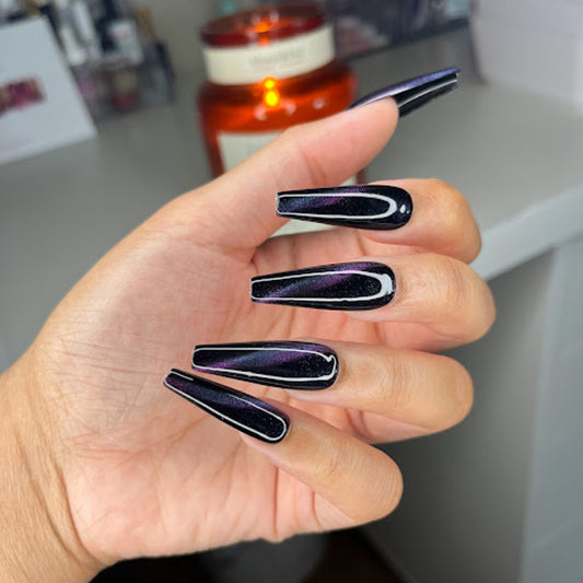 Galaxy Cat Eye Press on Nails