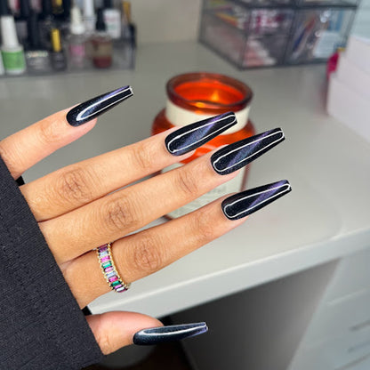 Galaxy Cat Eye Press on Nails