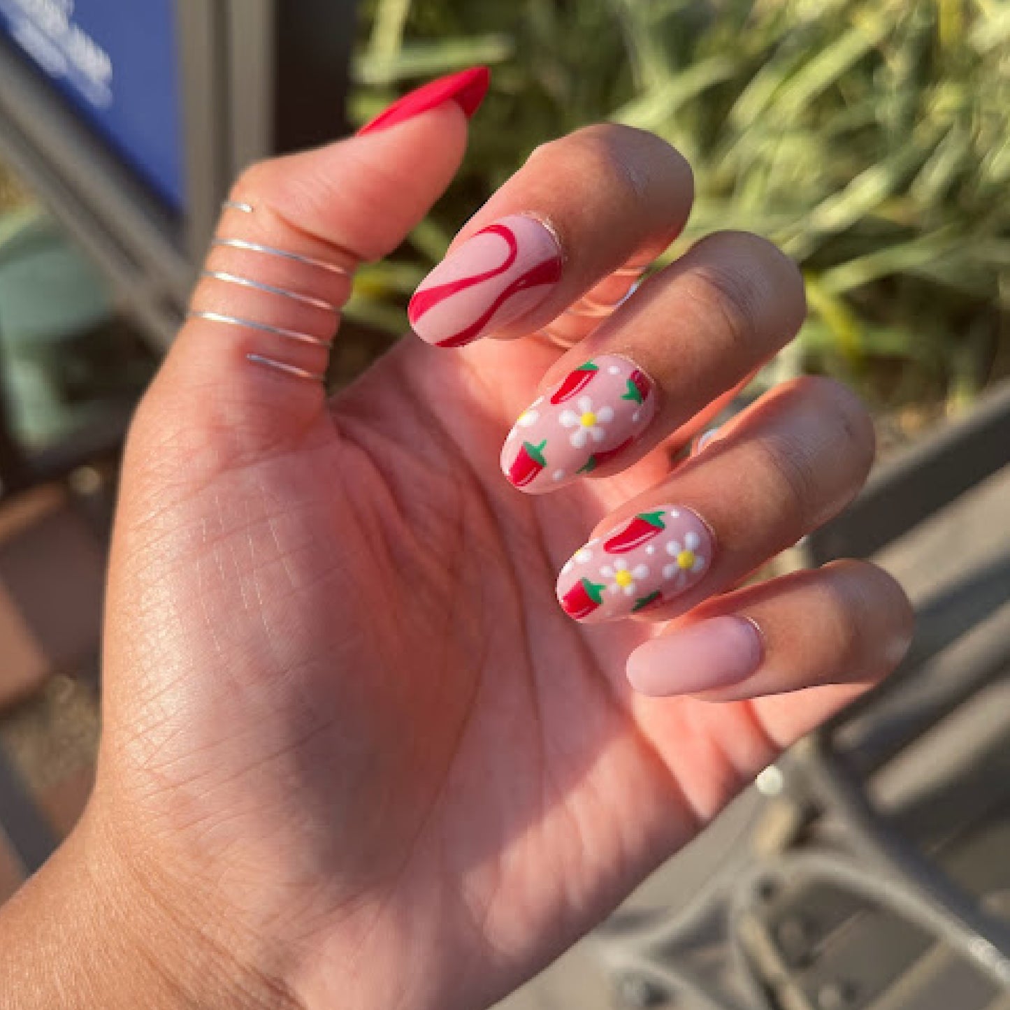 Chili Pepper Red Press on Nails